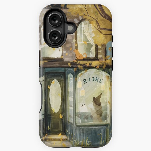 Autumn Bookshop Illustration iPhone Tough Case