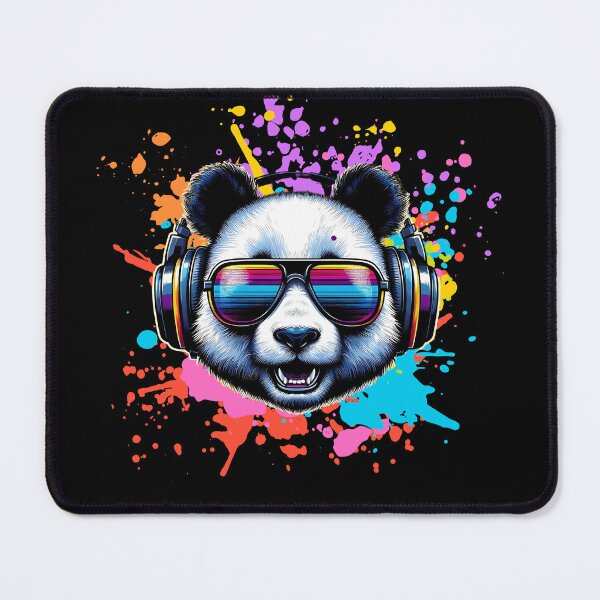 Item preview, Cool And Stylish DJ Panda Wearing Sunglasses With Colorful Splash designed and sold by Smix Pixels.