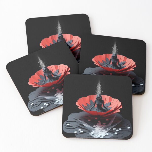 Item preview, Surreal Addiction Horror Poppy Opiate Drugs Poppies Woman Dark designed and sold by SomniferumWars.