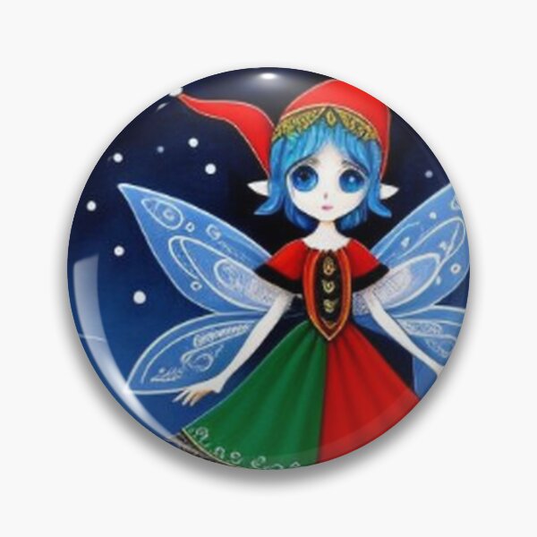 Item preview, Big Blue Eyed Elf Fairy In Winterland designed and sold by TheDarkWardrobe.