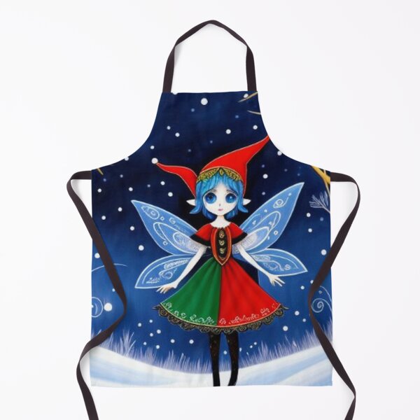 Item preview, Big Blue Eyed Elf Fairy In Winterland designed and sold by TheDarkWardrobe.