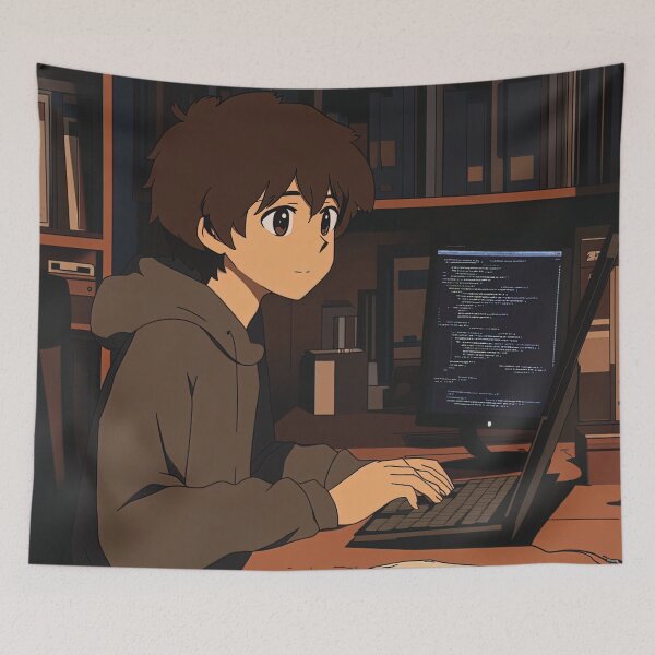 Item preview, Computer programmer  | Anime style designed and sold by ComicsFactory.