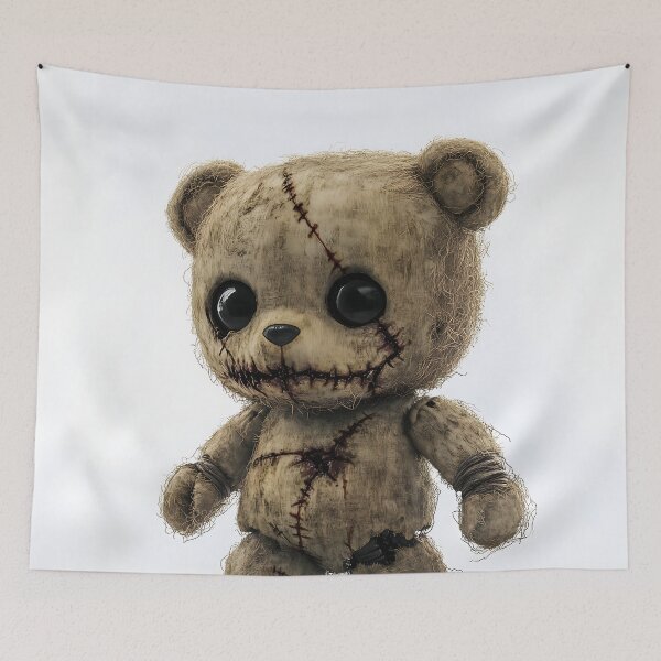 Item preview, Creepy Stuffed Teddy Dear - Tim Burton Inspired Halloween Decor designed and sold by Artificial Craft.