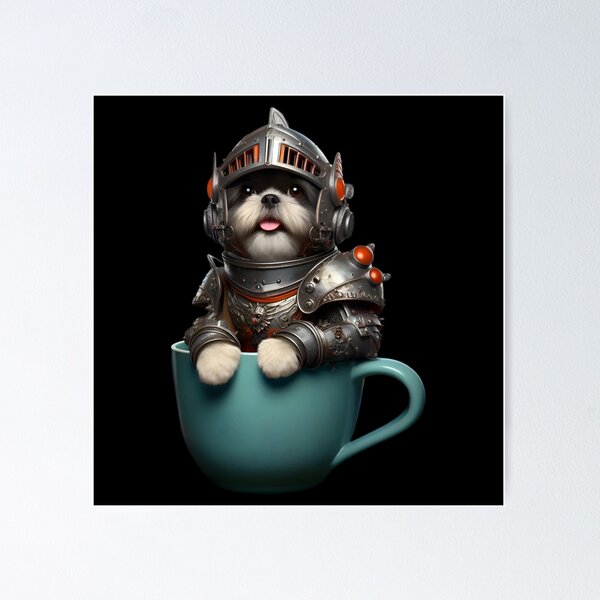 Item preview, Knight Shih tzu Dog funny vintage t-shirts designed and sold by PAVOXAR.