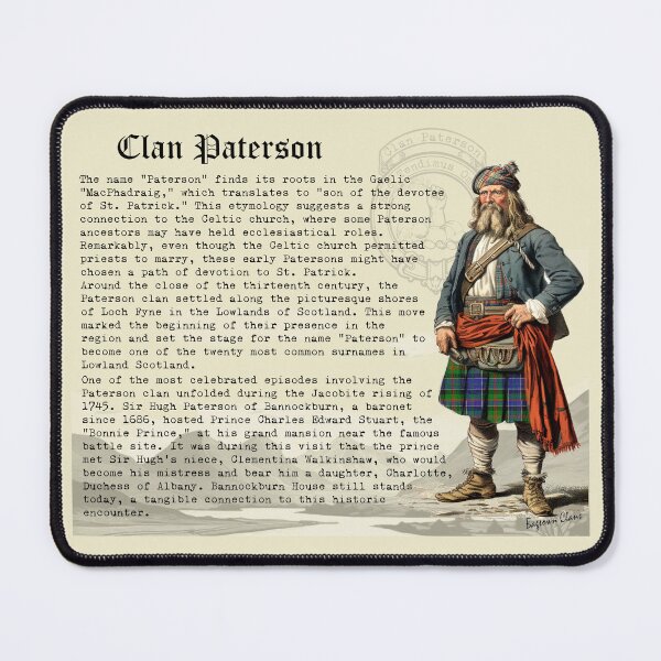 Item preview, Paterson Scottish Clan History  designed and sold by BagTown Clans.