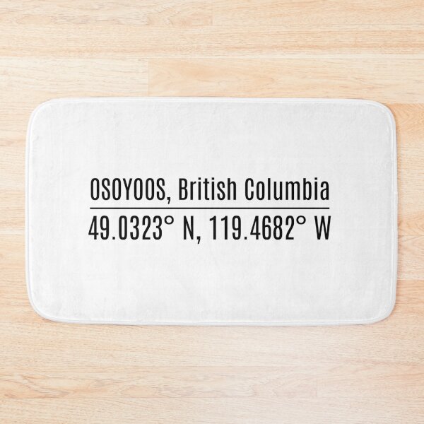 Item preview, Osoyoos BC Coordinates Canadian Desert and Lake British Columbia Design designed and sold by HosvPrint .s.