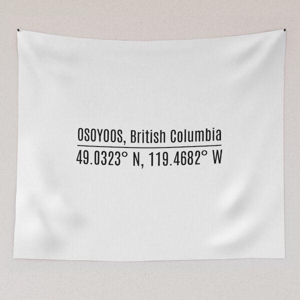 Item preview, Osoyoos BC Coordinates Canadian Desert and Lake British Columbia Design designed and sold by HosvPrint .s.