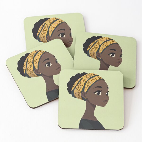 Item preview, Congolese woman, portrait | Anime style designed and sold by ComicsFactory.