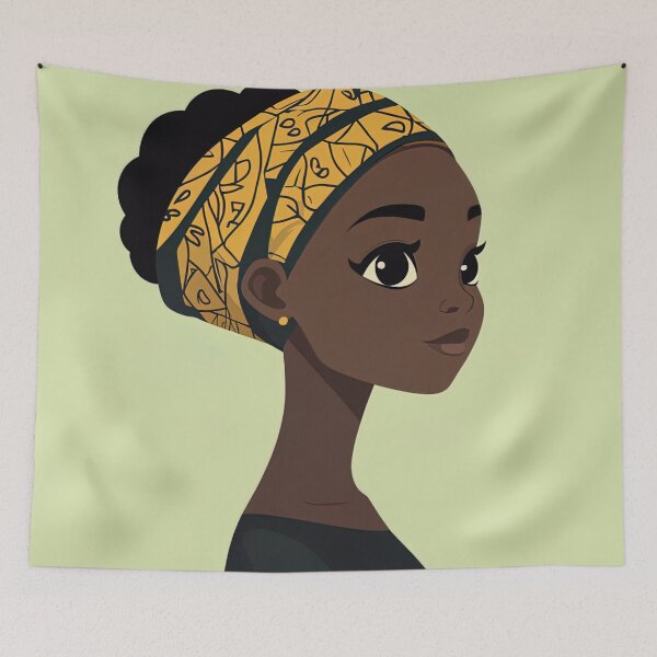 Item preview, Congolese woman, portrait | Anime style designed and sold by ComicsFactory.