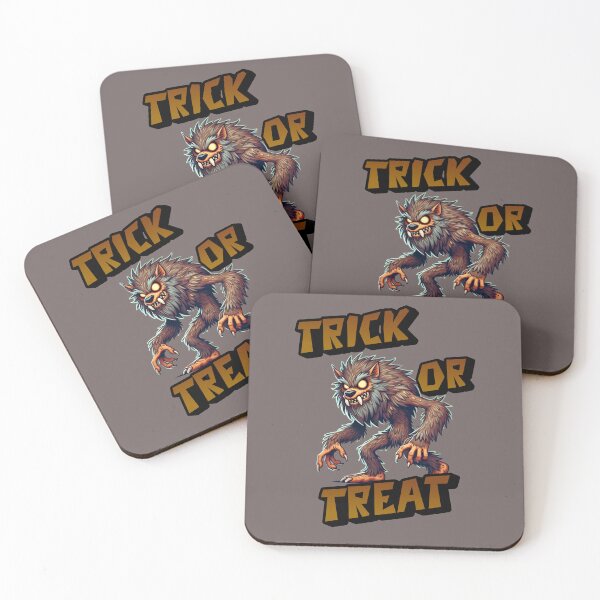 Item preview, Trick or Treat -  Kevin a fuzzy lovable Werewolf out hunting for candy on Halloween designed and sold by 3DAF.