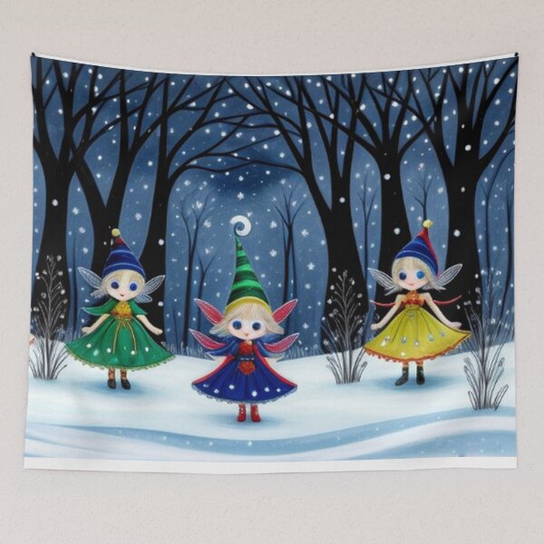 Item preview, Four Fairy Elves In Winterland designed and sold by TheDarkWardrobe.