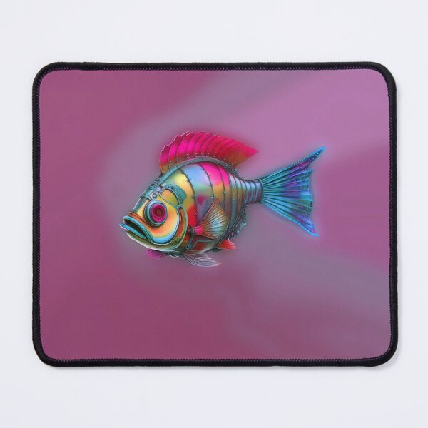 Item preview, Minimalist Steampunk Fish Subtle Steampunk Style - Dark Mauve Ocean designed and sold by Beachy.