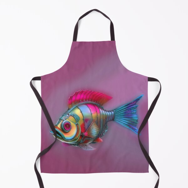 Aperçu de l'œuvre Poisson Steampunk minimaliste Style Steampunk subtil - Océan mauve foncé créée et vendue par Beachy.