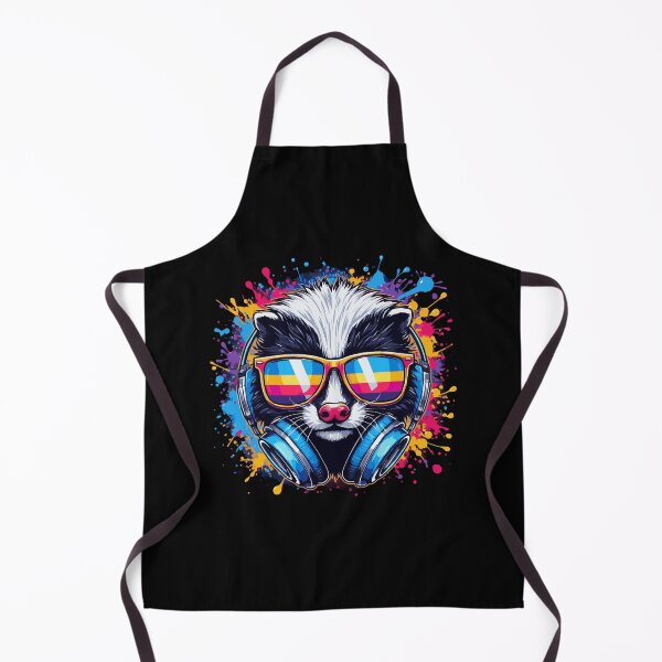 Item preview, Cool And Stylish DJ Skunk Wearing Sunglasses With Colorful Splash   designed and sold by Smix Pixels.