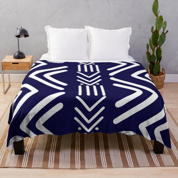 Item preview, Dark Blue African Mud Cloth Bogolan Inspired Design designed and sold by funkyvibes.