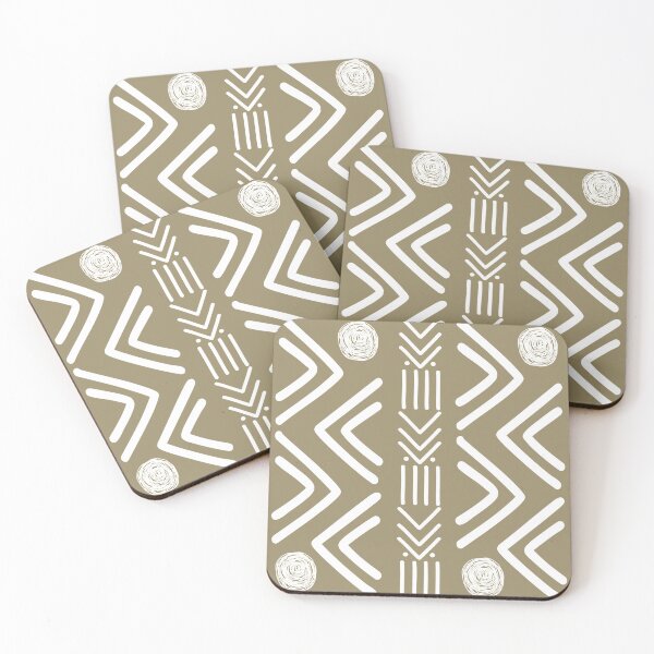 Item preview, Diseño de tela de barro abstracto africano beige designed and sold by funkyvibes.