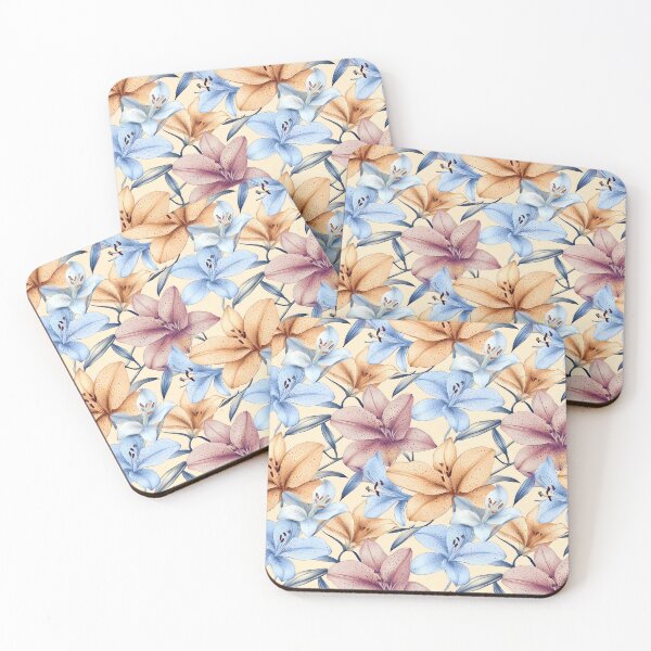 Item preview, Watercolor Lily and Orchid Seamless Floral Pattern designed and sold by VoyteksDesigns.