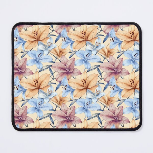 Item preview, Watercolor Lily and Orchid Seamless Floral Pattern designed and sold by VoyteksDesigns.