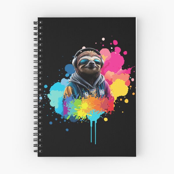 Item preview, Cool And Stylish DJ Sloth Wearing Sunglasses With Colorful Splash   designed and sold by Smix Pixels.