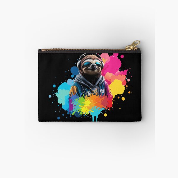 Item preview, Cool And Stylish DJ Sloth Wearing Sunglasses With Colorful Splash   designed and sold by Smix Pixels.
