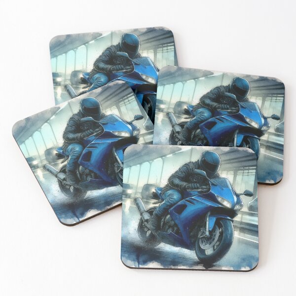 Item preview, Blue Ducati in a Wet Street Scene designed and sold by Halifaxartguy.