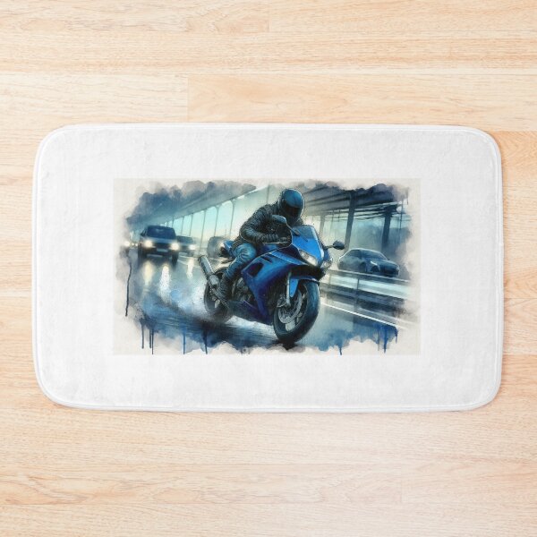 Item preview, Blue Ducati in a Wet Street Scene designed and sold by Halifaxartguy.