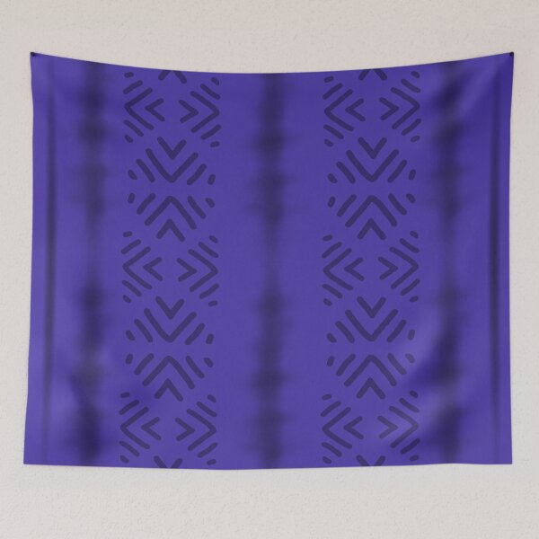 Item preview, Blue African Mud Cloth Art designed and sold by funkyvibes.