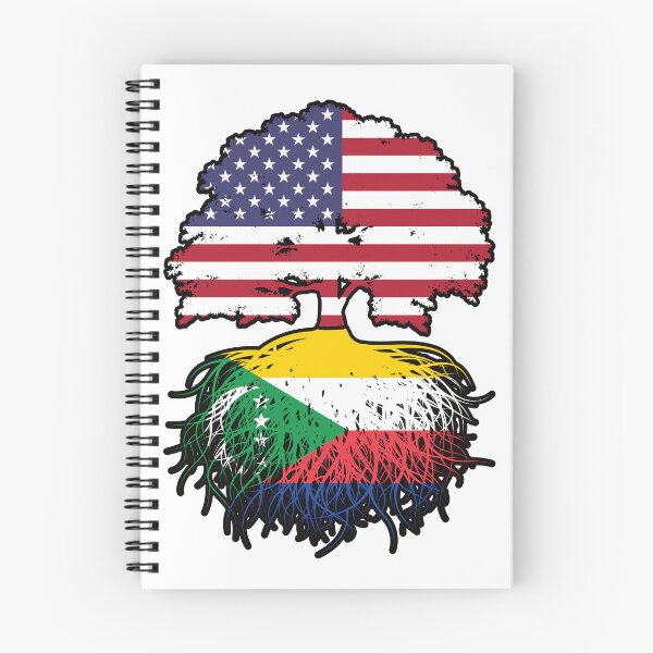 Item preview, Comoros Comorian American USA Tree Roots Flag designed and sold by FlagX.