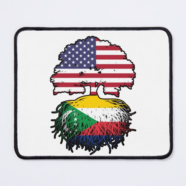 Item preview, Comoros Comorian American USA Tree Roots Flag designed and sold by FlagX.