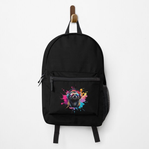 Item preview,  Cool And Stylish DJ Sloth Wearing Sunglasses With Colorful Splash   designed and sold by Smix Pixels.