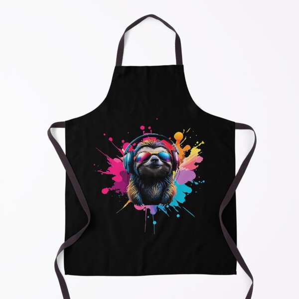 Item preview,  Cool And Stylish DJ Sloth Wearing Sunglasses With Colorful Splash   designed and sold by Smix Pixels.