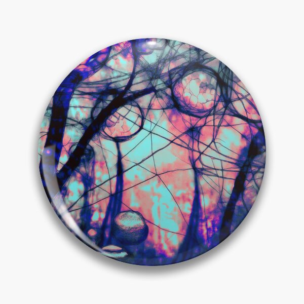 Item preview, Psychedelic, magical forest and colorful, inky mushrooms.1 designed and sold by My-fake-places.
