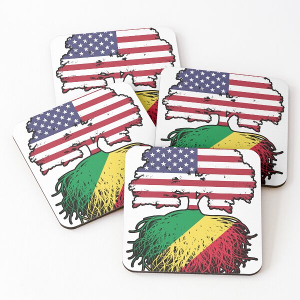 Item preview, Congo Congolese American USA Tree Roots Flag designed and sold by FlagX.