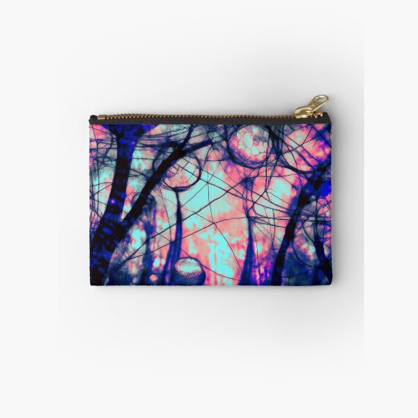 Item preview, Psychedelic, magical forest and colorful, inky mushrooms.1 designed and sold by My-fake-places.