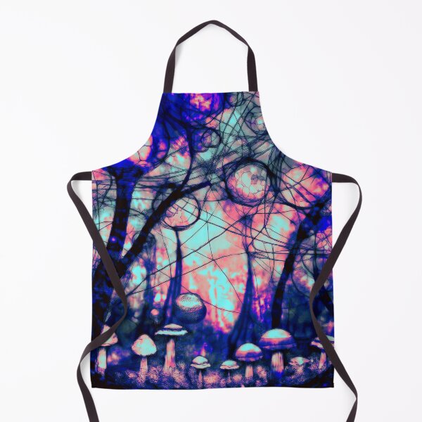 Item preview, Psychedelic, magical forest and colorful, inky mushrooms.1 designed and sold by My-fake-places.