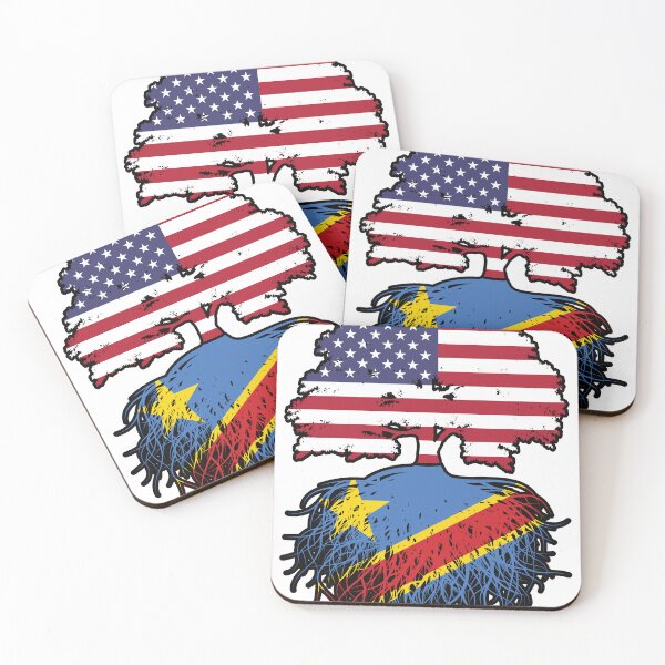 Item preview, Congo Congolese American USA Tree Roots Flag designed and sold by FlagX.