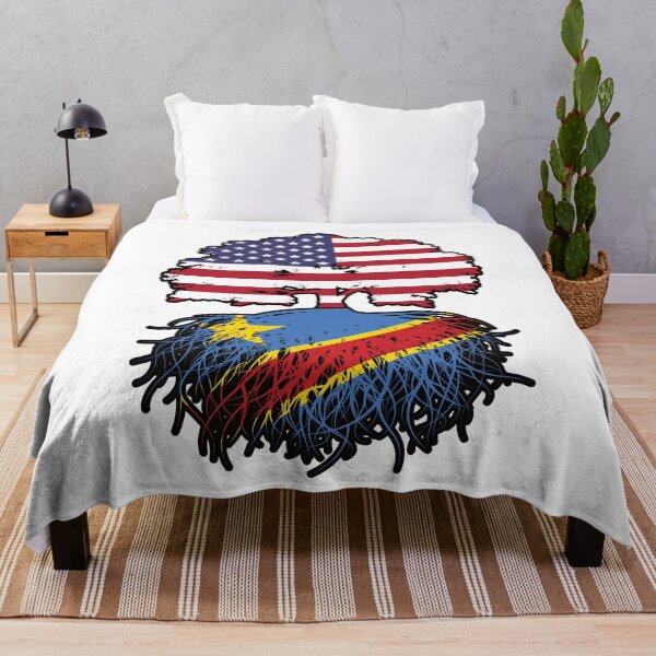 Item preview, Congo Congolese American USA Tree Roots Flag designed and sold by FlagX.
