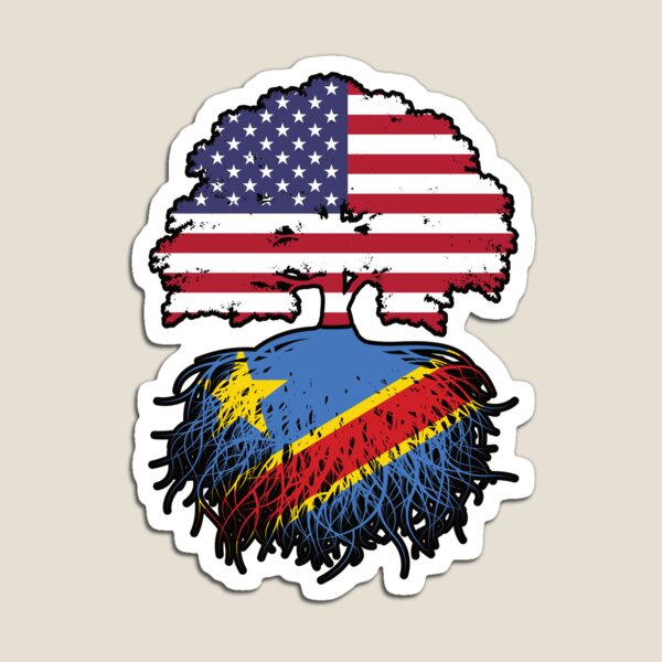 Item preview, Congo Congolese American USA Tree Roots Flag designed and sold by FlagX.