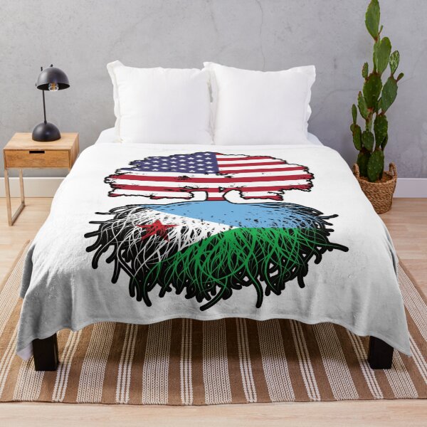 Item preview, Djibouti Djiboutian American USA Tree Roots Flag designed and sold by FlagX.