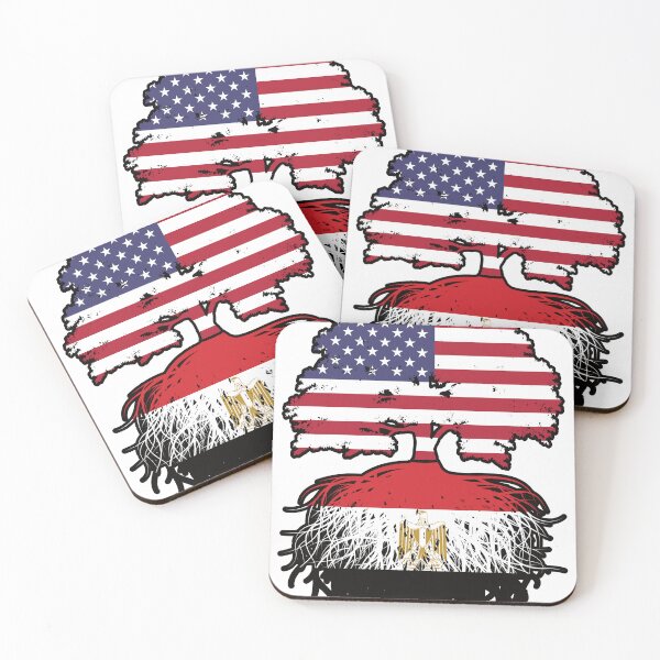 Item preview, Egypt Egyptian American USA Tree Roots Flag designed and sold by FlagX.