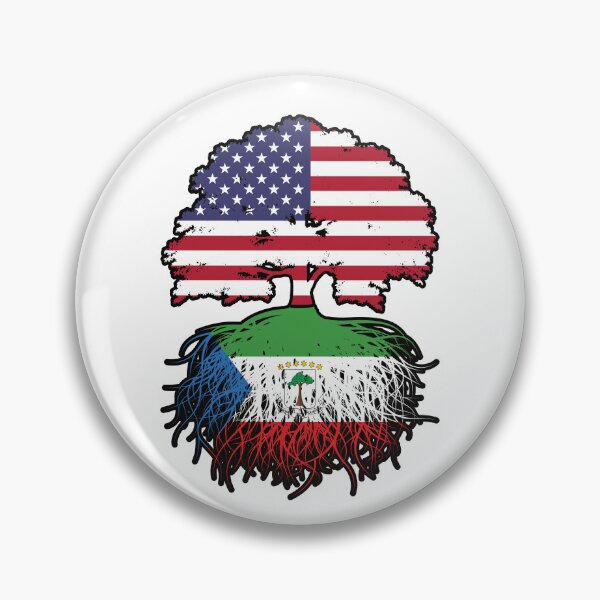Item preview, Equatorial Guinea Equatorial Guinean American USA Tree Roots Flag designed and sold by FlagX.