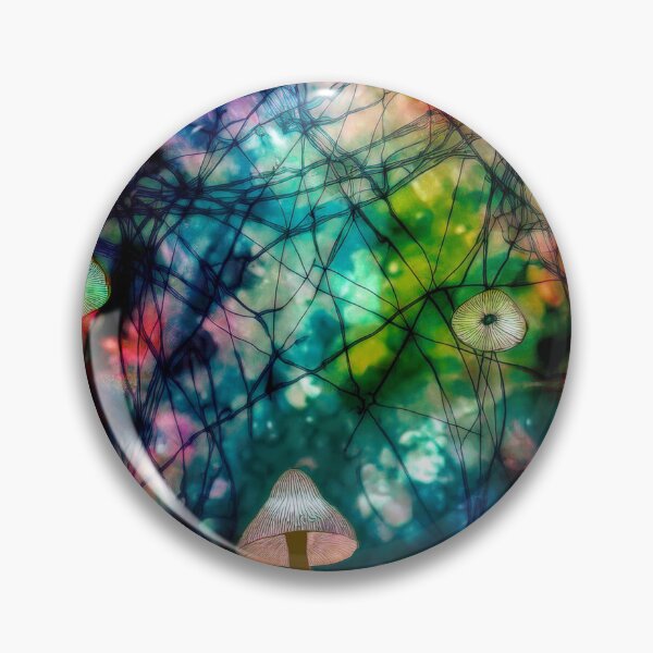 Item preview, Psychedelic, magical forest and colorful, inky mushrooms.3 designed and sold by My-fake-places.