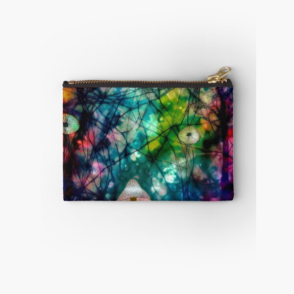 Item preview, Psychedelic, magical forest and colorful, inky mushrooms.3 designed and sold by My-fake-places.