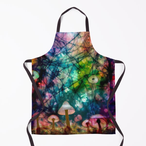 Item preview, Psychedelic, magical forest and colorful, inky mushrooms.3 designed and sold by My-fake-places.