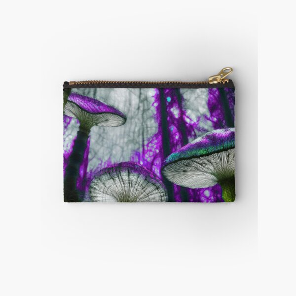 Item preview, Psychedelic, magical forest and colorful, inky mushrooms.4 designed and sold by My-fake-places.