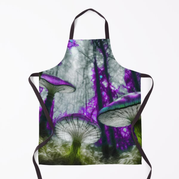 Item preview, Psychedelic, magical forest and colorful, inky mushrooms.4 designed and sold by My-fake-places.