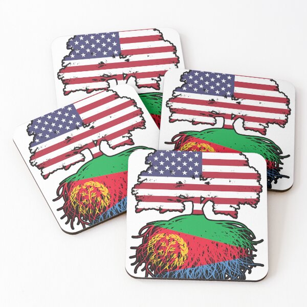 Item preview, Eritrea Eritrean American USA Tree Roots Flag designed and sold by FlagX.