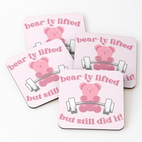 Item preview, cute gym bear with text bearly lifted but still did it designed and sold by cherrytheory.