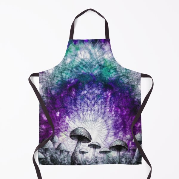 Item preview, Psychedelic, magical forest and colorful, inky mushrooms.2 designed and sold by My-fake-places.