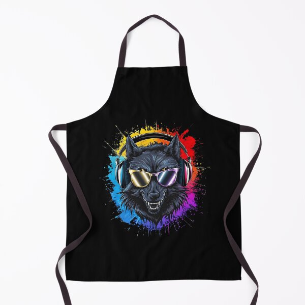 Item preview, Cool And Stylish DJ Wolf Wearing Sunglasses With Colorful Splash designed and sold by Smix Pixels.